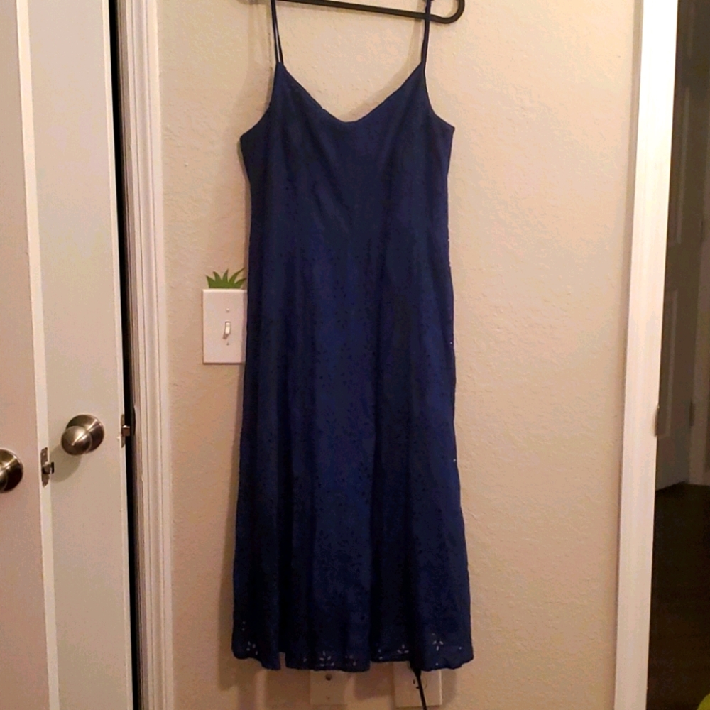 Old Navy eyelet navy dress